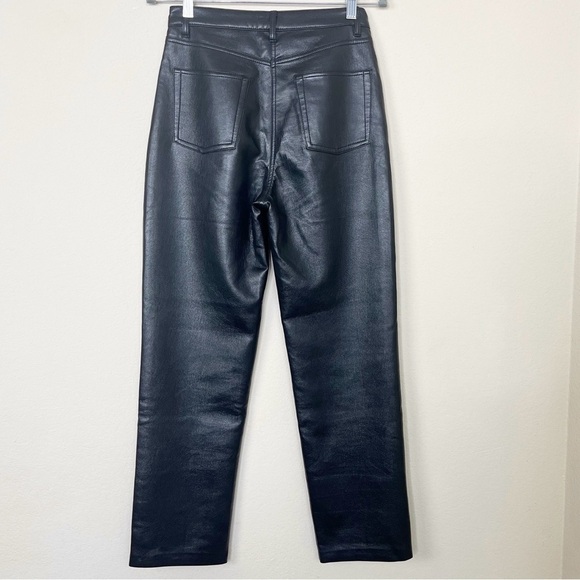 Aritzia Wilfred The Melina High Waisted Vegan
Leather Straight Leg Black Pant - Picture 9 of 16